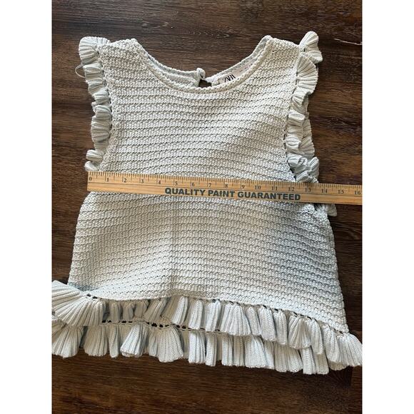 Zara Light Blue Large Women’s Knit Top - Picture 4 of 4